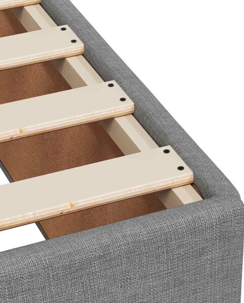 Boxspring krevet s madracem Svjetlosiva 120 x 200 cm Tkanina - Svjetlosiva 120 x 200 cm Dizajn linija