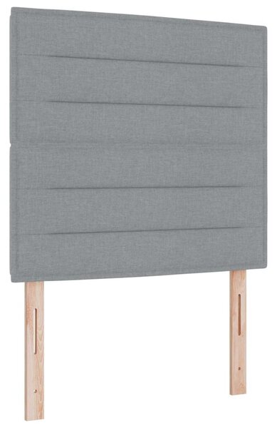 Boxspring krevet s madracem Svjetlosiva 120 x 200 cm Tkanina - Svjetlosiva 120 x 200 cm Dizajn linija