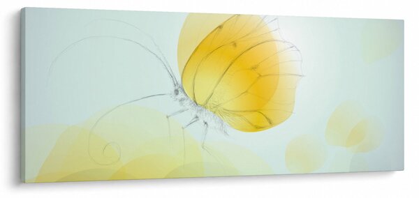 Slika - Rumeni metulj (120x50 cm)