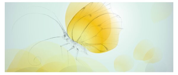 Slika - Rumeni metulj (120x50 cm)