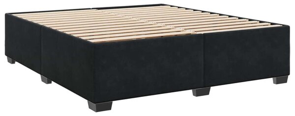 Krevet s box springom madracem i LED-om Crna 180 x 200 cm - Crna 180 x 200 cm Dizajn s rombovima