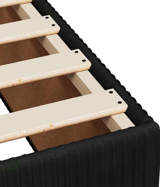 Boxspring krevet s madracem Crna 180 x 200 cm Baršun - Crna 180 x 200 cm Dizajn s rombovima