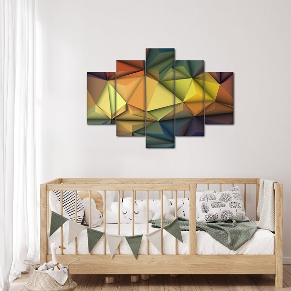 Slika - Poligonalna 3D abstrakcija (150x105 cm)
