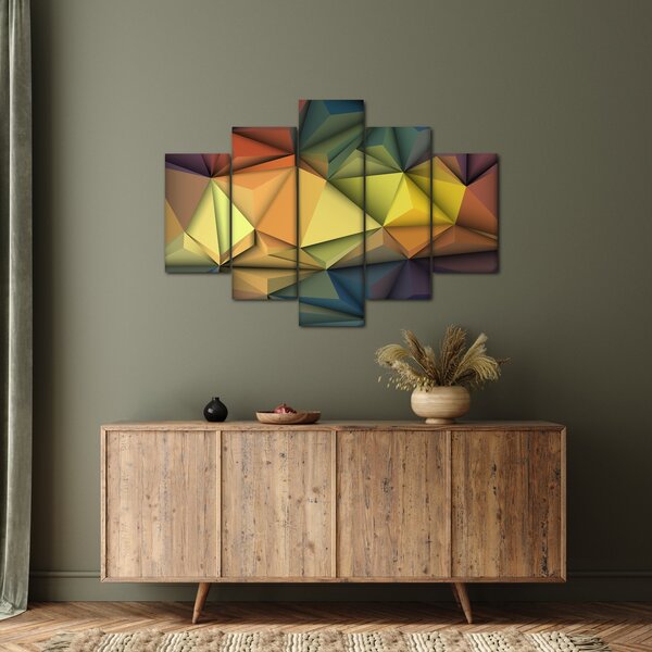 Slika - Poligonalna 3D abstrakcija (150x105 cm)