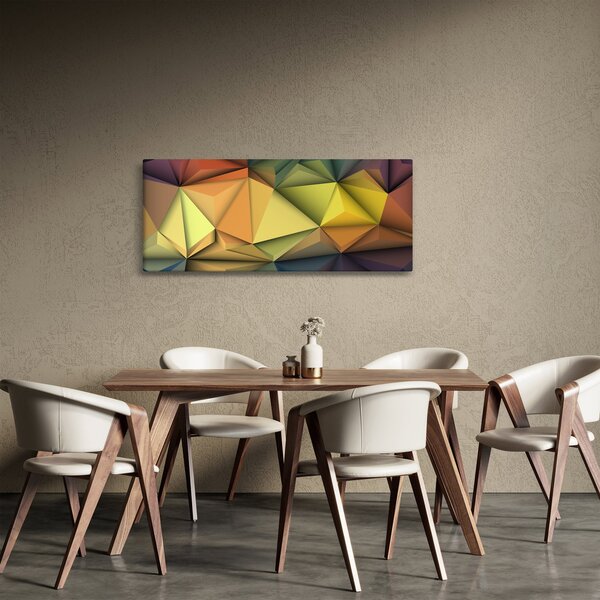 Slika - Poligonalna 3D abstrakcija (120x50 cm)