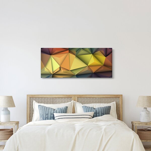 Slika - Poligonalna 3D abstrakcija (120x50 cm)