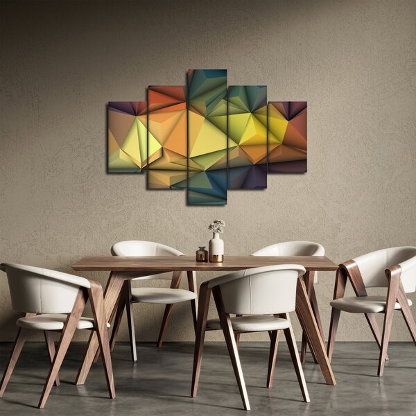Slika - Poligonalna 3D abstrakcija (150x105 cm)