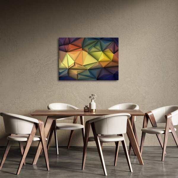Slika - Poligonalna 3D abstrakcija (70x50 cm)
