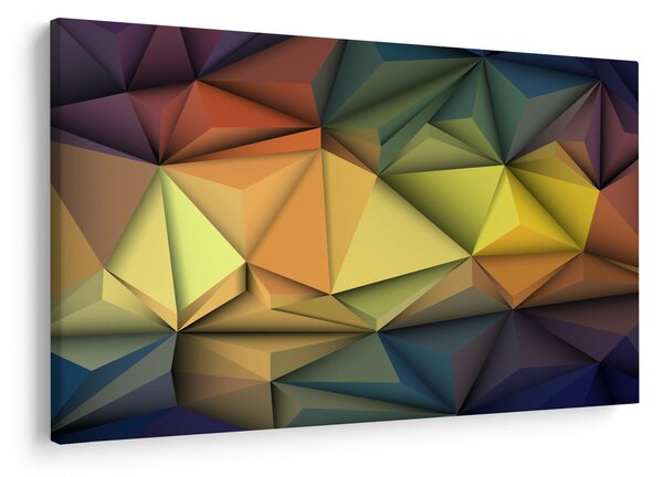 Slika - Poligonalna 3D abstrakcija (90x60 cm)