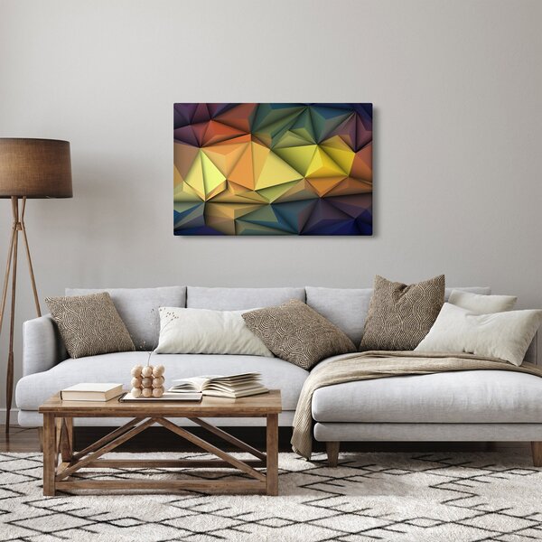 Slika - Poligonalna 3D abstrakcija (90x60 cm)