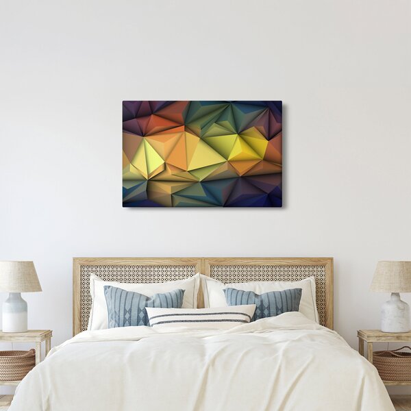 Slika - Poligonalna 3D abstrakcija (90x60 cm)