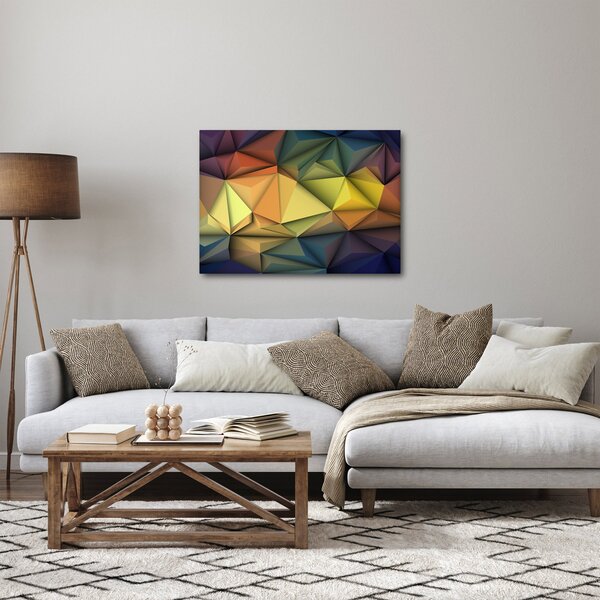 Slika - Poligonalna 3D abstrakcija (70x50 cm)