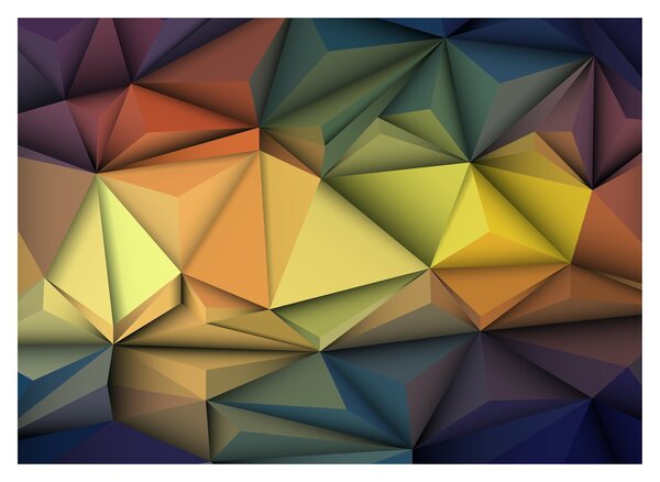 Slika - Poligonalna 3D abstrakcija (70x50 cm)