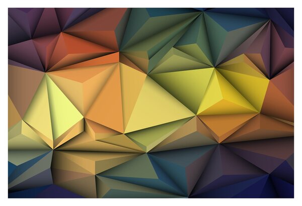 Slika - Poligonalna 3D abstrakcija (90x60 cm)
