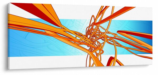 Slika - Prepletene črte, abstrakcija (120x50 cm)