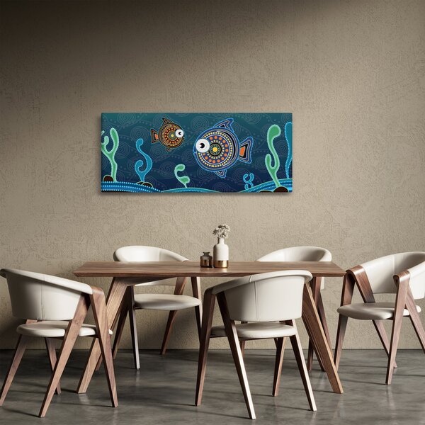 Poslikava - Poslikane ribe (120x50 cm)