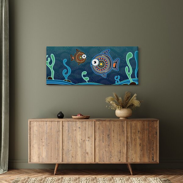 Poslikava - Poslikane ribe (120x50 cm)