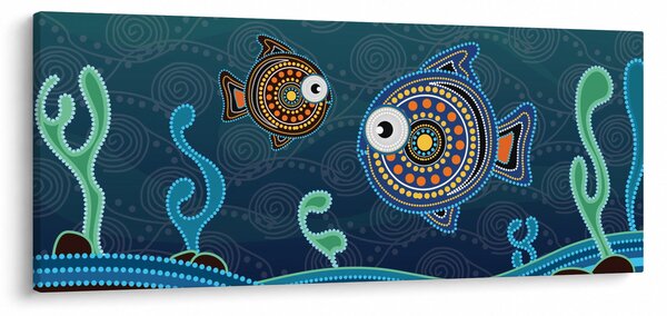 Poslikava - Poslikane ribe (120x50 cm)
