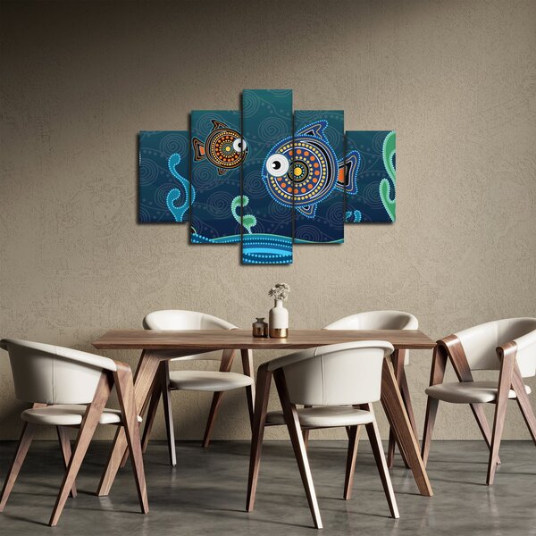 Poslikava - Poslikane ribe (150x105 cm)