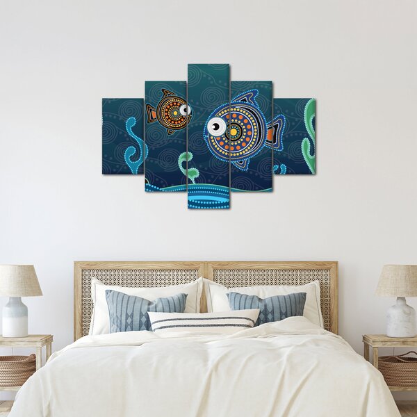 Poslikava - Poslikane ribe (150x105 cm)
