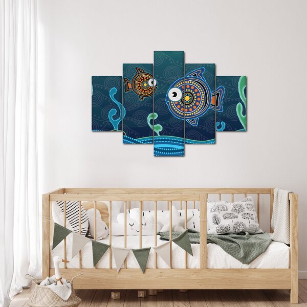 Poslikava - Poslikane ribe (150x105 cm)