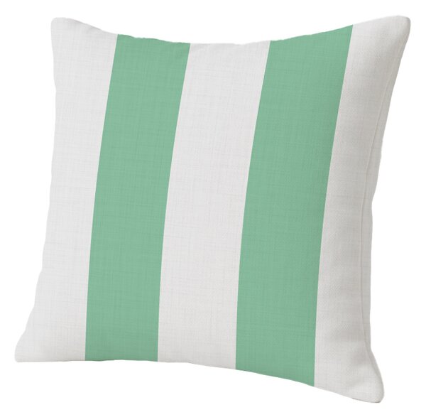 Set od 2 kom ukrasnih jastučnica STRIPES 45x45 cm, bijelo-zelena