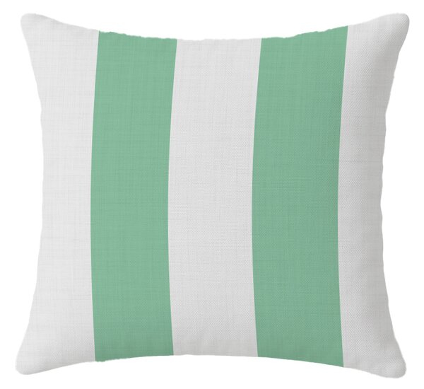 Set od 2 kom ukrasnih jastučnica STRIPES 45x45 cm, bijelo-zelena