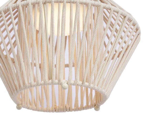 Boemska stolna svjetiljka bež, uklj. LED, mogućnost prigušivanja u 3 koraka, IP54, solarno punjenje - Duco