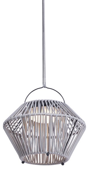 Boemska stolna svjetiljka siva, uklj. LED, mogućnost prigušivanja u 3 koraka, IP54, solarno punjenje - Duco