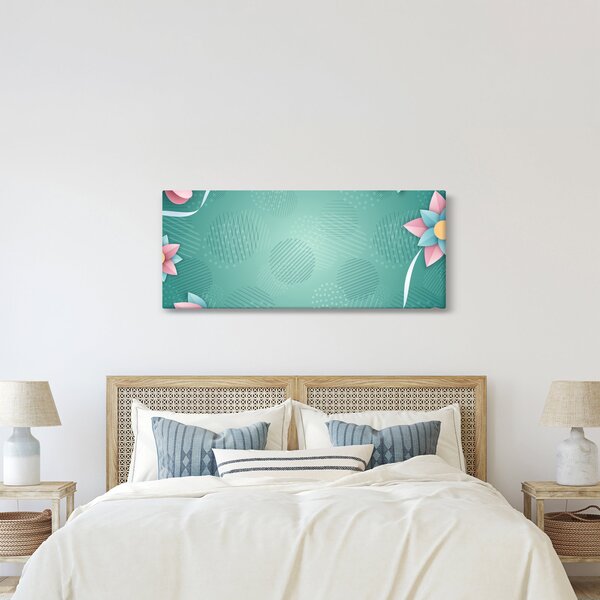 Slika - Krogi z rožami (120x50 cm)