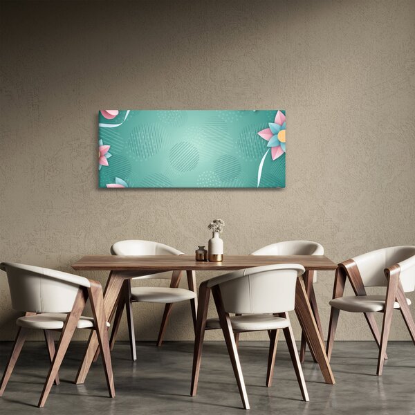 Slika - Krogi z rožami (120x50 cm)