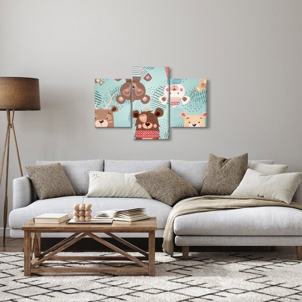 Slika - Veseli medvedki (90x60 cm)