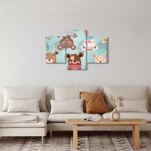 Slika - Veseli medvedki (90x60 cm)