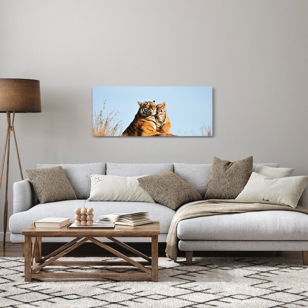 Slika - Tigrica in njen mladič (120x50 cm)