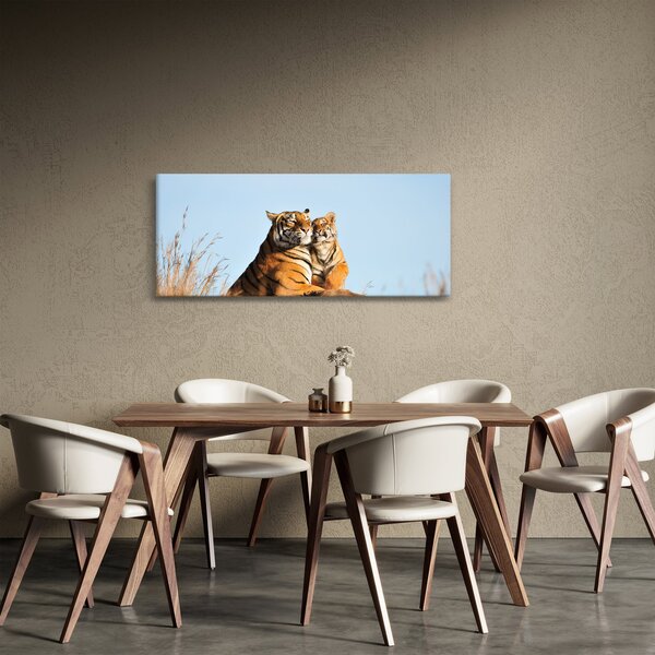 Slika - Tigrica in njen mladič (120x50 cm)
