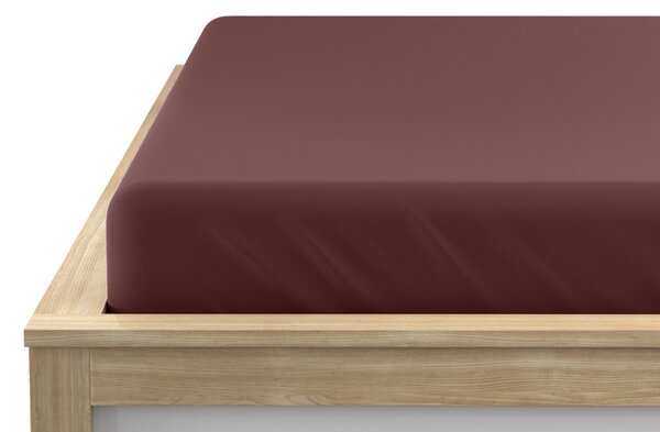 Jersey plahta EXCLUSIVE tamno smeđa 90 x 200 cm