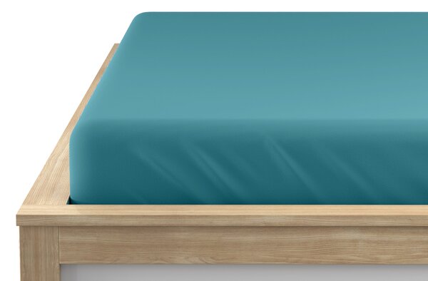 Jersey plahta tirkiz 160 x 200 cm