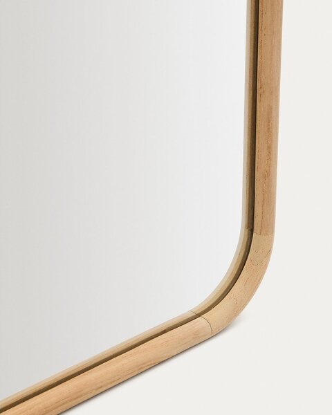Zidno ogledalo s okvirom od masivnog drveta 54x154 cm Milsa – Kave Home