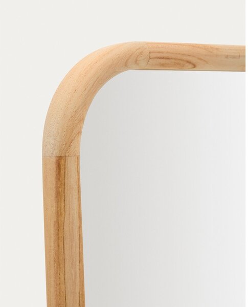 Zidno ogledalo s okvirom od masivnog drveta 54x154 cm Milsa – Kave Home