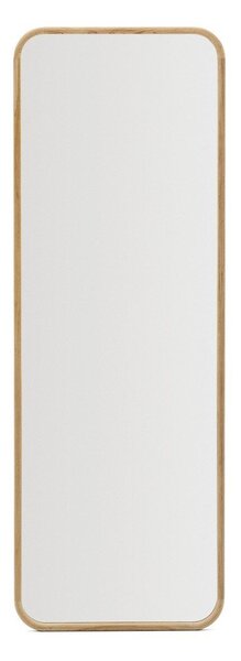 Zidno ogledalo s okvirom od masivnog drveta 54x154 cm Milsa – Kave Home