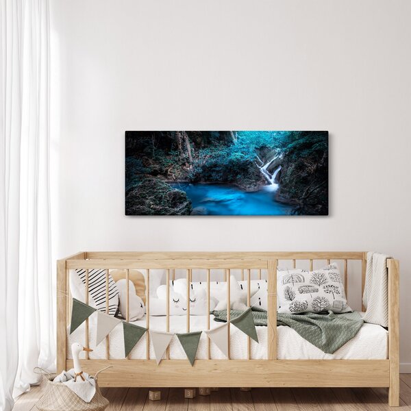 Slika - Čarobna noč v tropskem gozdu (120x50 cm)