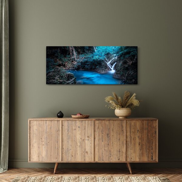 Slika - Čarobna noč v tropskem gozdu (120x50 cm)