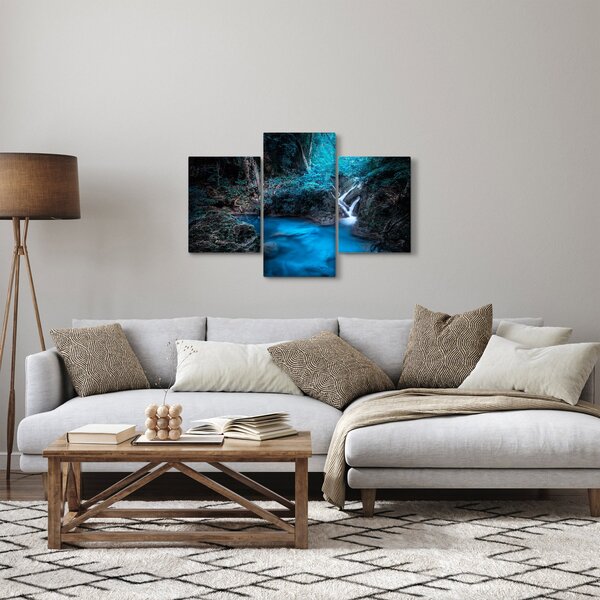 Slika - Čarobna noč v tropskem gozdu (90x60 cm)