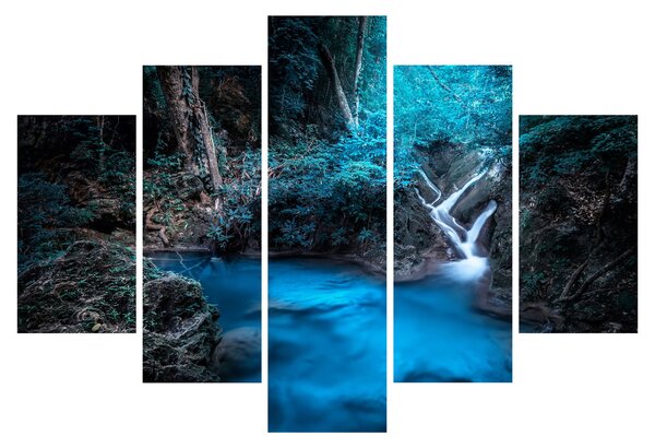 Slika - Čarobna noč v tropskem gozdu (150x105 cm)