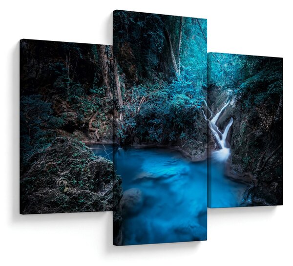 Slika - Čarobna noč v tropskem gozdu (90x60 cm)