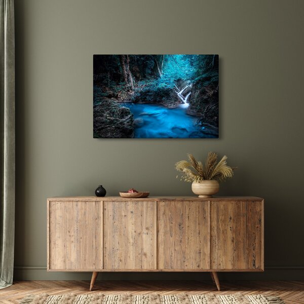 Slika - Čarobna noč v tropskem gozdu (90x60 cm)