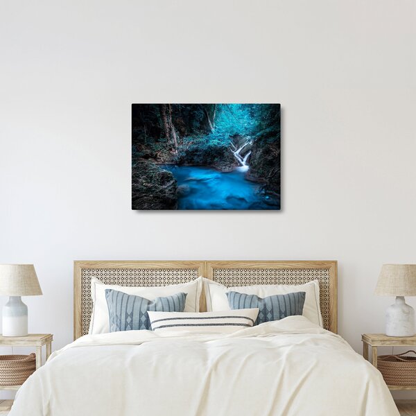 Slika - Čarobna noč v tropskem gozdu (70x50 cm)