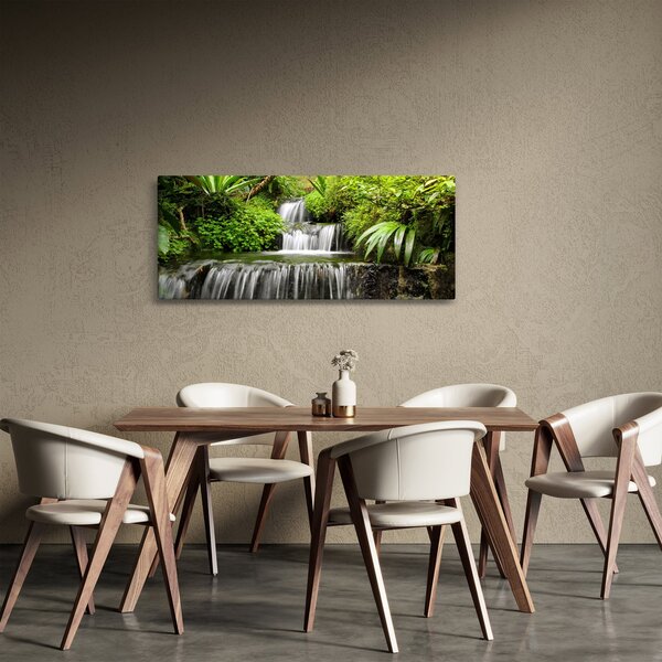Slika - Slap v deževnem gozdu (120x50 cm)