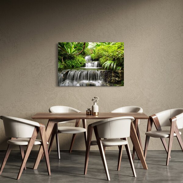 Slika - Slap v deževnem gozdu (90x60 cm)
