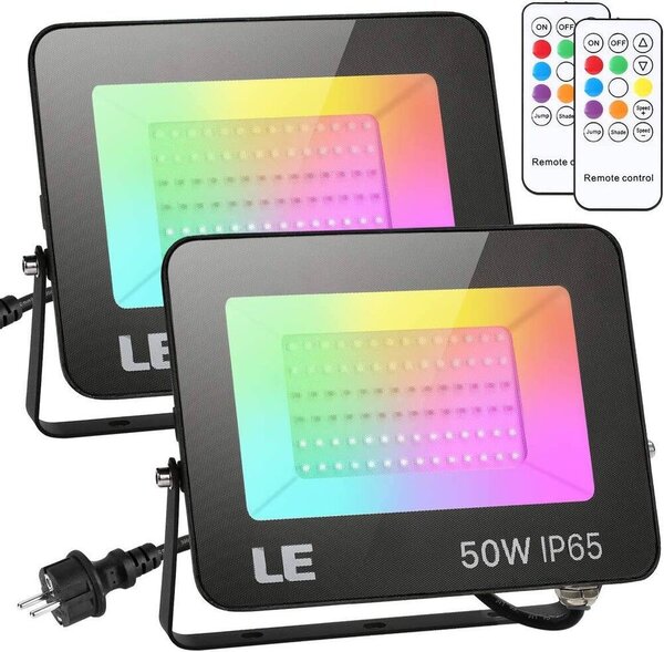 2x vanjski LED reflektor RGB s udaljenim 50W IP65